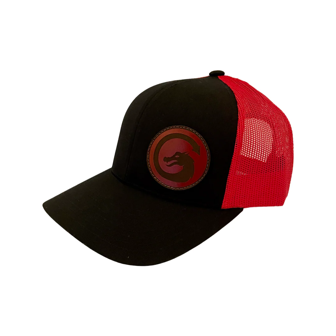 LightBurn hat with leather patch