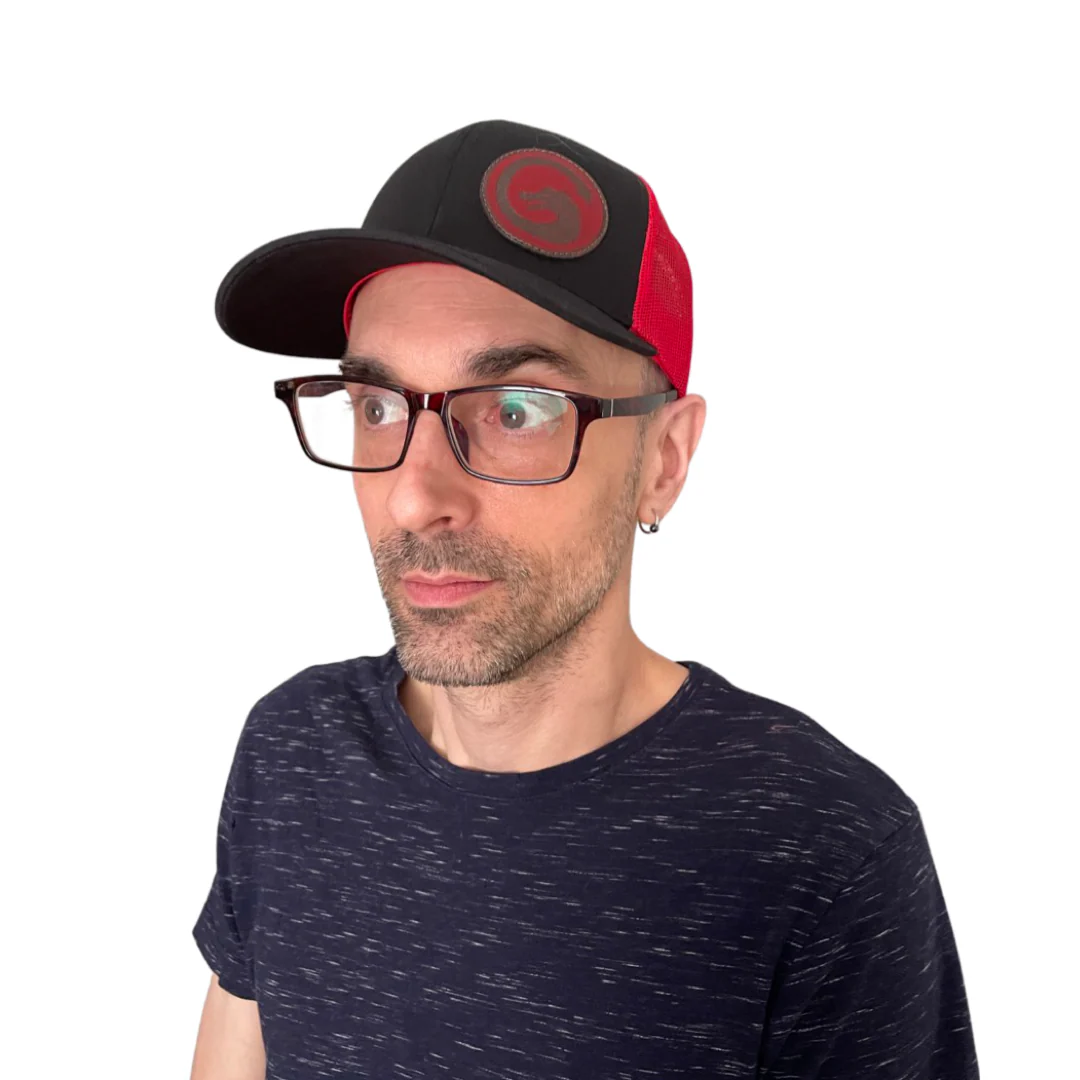 LightBurn hat with leather patch - Image 2